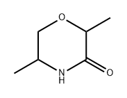 3-Morpholinone, 2,5-dimethyl- Structure