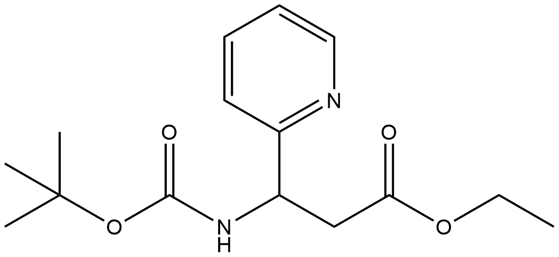 ethyl-3-[(2-methylpropan-2-yl)oxycarbonylamino]-3-pyridin-2-ylpropanoate Structure