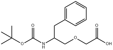 Acetic acid, 2-[2-[[(1,1-dimethylethoxy)carbonyl]amino]-3-phenylpropoxy]- Structure