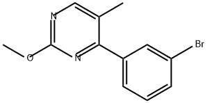 Pyrimidine, 4-(3-bromophenyl)-2-methoxy-5-methyl- Structure