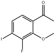 3'-Fluoro-4'-iodo-2'-methoxyacetophenone 구조식 이미지