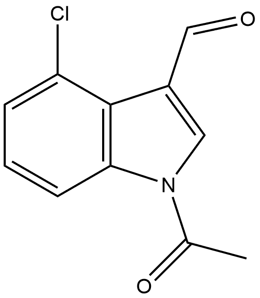 1-Acetyl-4-chloro-1H-indole-3-carboxaldehyde Structure