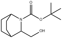 2-Azabicyclo[2.2.2]octane-2-carboxylic acid, 3-(hydroxymethyl)-, 1,1-dimethylethyl ester Structure