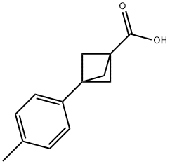 Bicyclo[1.1.1]pentane-1-carboxylic acid, 3-(4-methylphenyl)- Structure