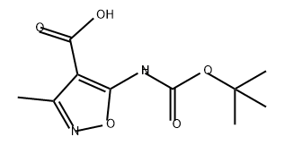 4-Isoxazolecarboxylic acid, 5-[[(1,1-dimethylethoxy)carbonyl]amino]-3-methyl- Structure