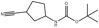 Carbamic acid, N-(3-cyanocyclopentyl)-, 1,1-dimethylethyl ester Structure