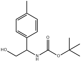 tert-butyl N-[2-hydroxy-1-(4-methylphenyl)ethyl]carbamate 구조식 이미지