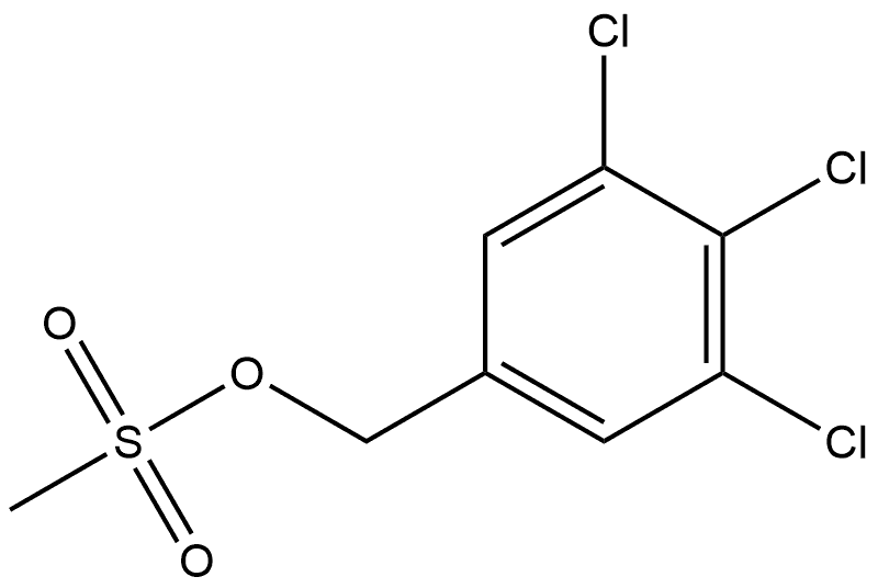 Benzenemethanol, 3,4,5-trichloro-, 1-methanesulfonate Structure