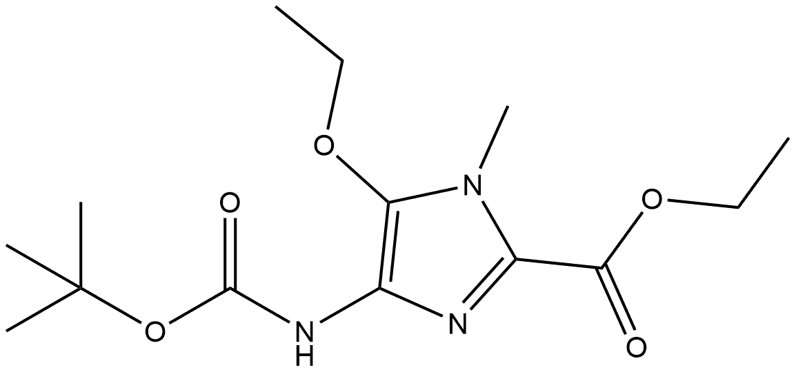 ethyl 4-{[(tert-butoxy)carbonyl]amino}-5-ethoxy-1-methyl-1H-imidazole-2-carboxylate Structure