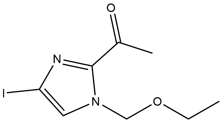 1-[1-(ethoxymethyl)-4-iodoimidazol-2-yl]ethanone Structure