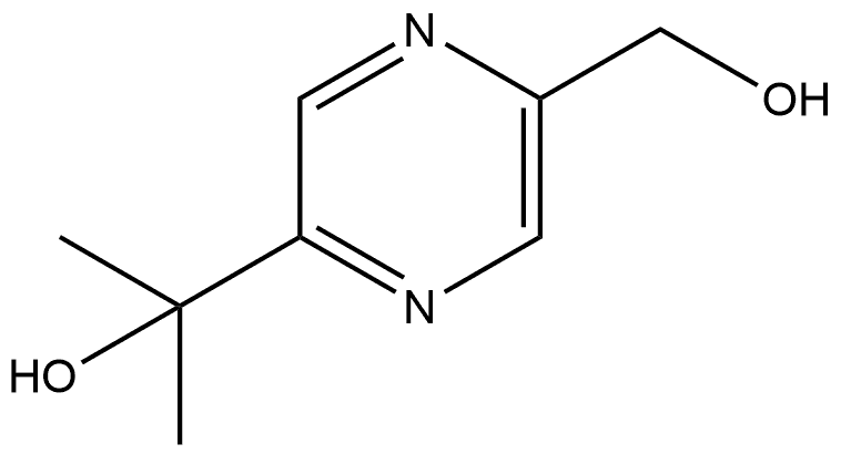 2,5-Pyrazinedimethanol, α2,α2-dimethyl- Structure