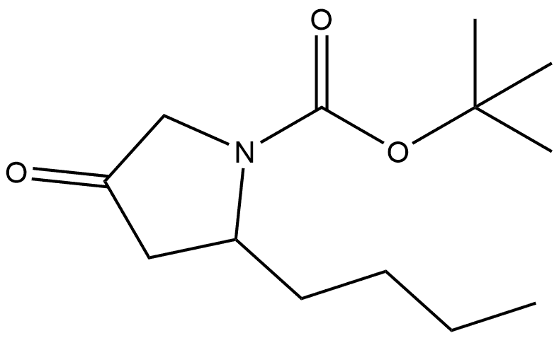 tert-butyl 2-butyl-4-oxopyrrolidine-1-carboxylate Structure