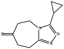 7H-1,2,4-Triazolo[4,3-a]azepin-7-one, 3-cyclopropyl-5,6,8,9-tetrahydro- Structure