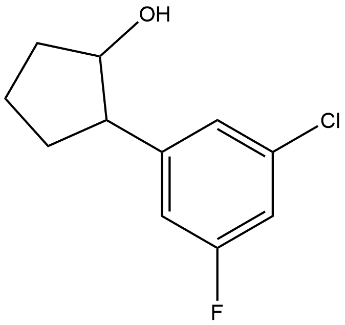 2-(3-Chloro-5-fluorophenyl)cyclopentanol Structure