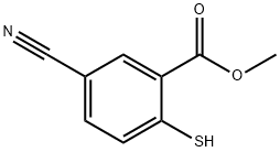 Benzoic acid, 5-cyano-2-mercapto-, methyl ester Structure