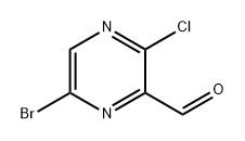 2-Pyrazinecarboxaldehyde, 6-bromo-3-chloro- 구조식 이미지