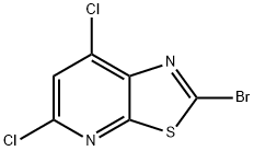 Thiazolo[5,4-b]pyridine, 2-bromo-5,7-dichloro- Structure