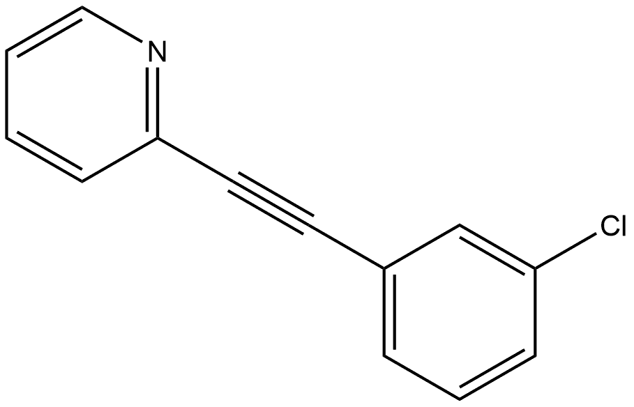 2-[2-(3-Chlorophenyl)ethynyl]pyridine Structure