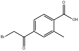 4 - (2-bromo) acetyl-2-methylbenzoic acid Structure