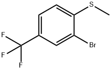 Benzene, 2-bromo-1-(methylthio)-4-(trifluoromethyl)- Structure