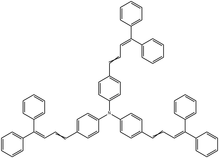 트리스-4-(4,4-디페닐-1,3-부타디에닐페닐)아민 구조식 이미지