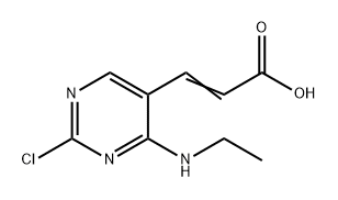 2-Propenoic acid, 3-[2-chloro-4-(ethylamino)-5-pyrimidinyl]- Structure