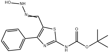 Tert-butyl N-[5-[(Z)-N'-hydroxycarbamimidoyl]-4-phenyl-1,3-thiazol-2-yl]carbamate Structure