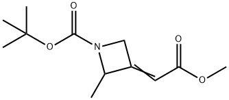 1,1-Dimethylethyl 3-(2-methoxy-2-oxoethylidene)-2-methyl-1-azetidinecarboxylate Structure