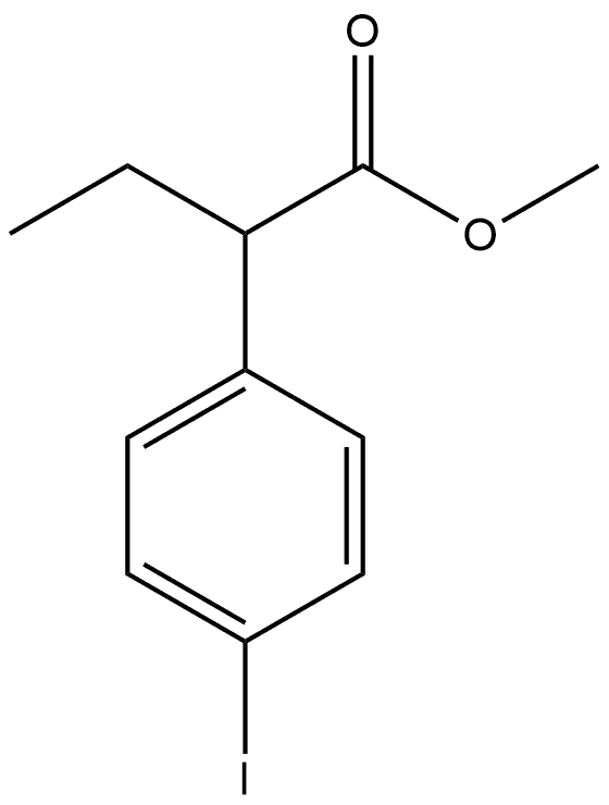 Benzeneacetic acid, α-ethyl-4-iodo-, methyl ester Structure