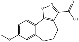 4H-Benzo[3,4]cyclohept[1,2-d]isoxazole-3-carboxylic acid, 5,6-dihydro-8-methoxy- Structure