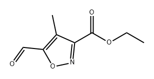 3-Isoxazolecarboxylic acid, 5-formyl-4-methyl-, ethyl ester 구조식 이미지