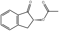 1H-Inden-1-one, 2-(acetyloxy)-2,3-dihydro-, (2R)- Structure