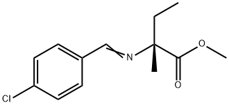 Isovaline, N-[(4-chlorophenyl)methylene]-, methyl ester Structure