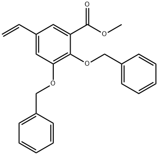 Benzoic acid, 5-ethenyl-2,3-bis(phenylmethoxy)-, methyl ester Structure