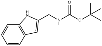 Carbamic acid, N-(1H-indol-2-ylmethyl)-, 1,1-dimethylethyl ester 구조식 이미지