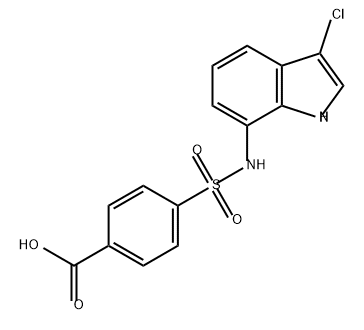 Benzoic acid, 4-[[(3-chloro-1H-indol-7-yl)amino]sulfonyl]- Structure