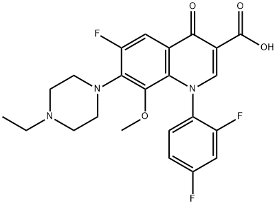 1-(2,4-Difluorophenyl)-7-(4-ethylpiperazin-1-yl)-6-fluoro-8-methoxy-4-oxo-1,4-dihydroquinoline-3-carboxylic acid Structure