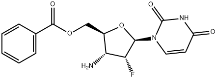 Uridine, 3'-?amino-?2',?3'-?dideoxy-?2'-?fluoro-?, 5'-?benzoate (9CI) Structure