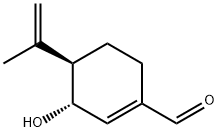 1-Cyclohexene-1-carboxaldehyde, 3-hydroxy-4-(1-methylethenyl)-, (3S-trans)- (9CI) Structure