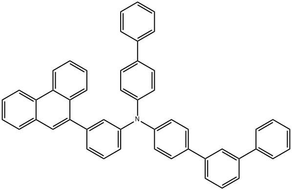 [1,1':3',1''-Terphenyl]-4-amine, N-[1,1'-biphenyl]-4-yl-N-[3-(9-phenanthrenyl)phenyl]- Structure
