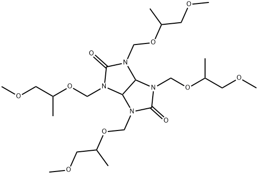 Imidazo[4,5-d]imidazole-2,5(1H,3H)-dione, tetrahydro-1,3,4,6-tetrakis[(2-methoxy-1-methylethoxy)methyl]- 구조식 이미지