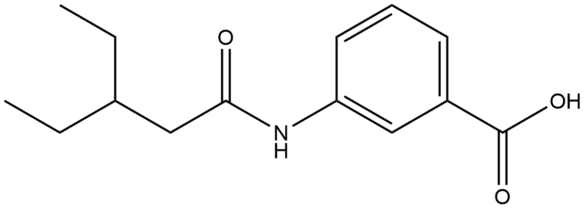 3-[(3-Ethyl-1-oxopentyl)amino]benzoic acid Structure