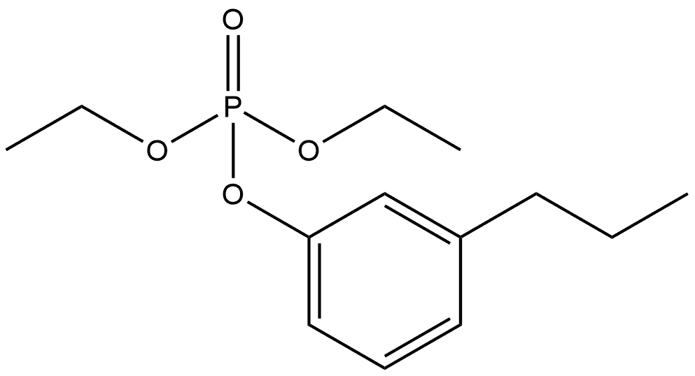 Phosphoric acid, diethyl m-propylphenyl ester Structure