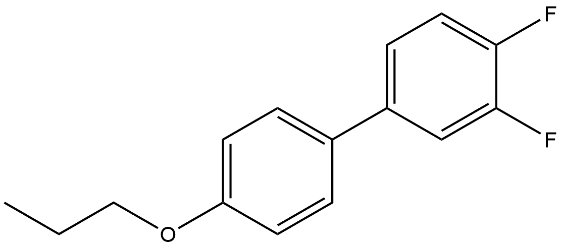 3,4-Difluoro-4'-propoxy-1,1'-biphenyl 구조식 이미지