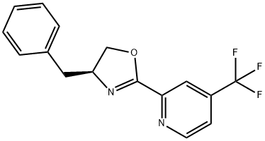 (S)-4-Benzyl-2-(4-(trifluoromethyl)pyridin-2-yl)-4,5-dihydrooxazole Structure