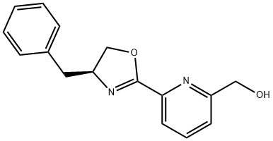 (S)-(6-(4-Benzyl-4,5-dihydrooxazol-2-yl)pyridin-2-yl)methanol 구조식 이미지