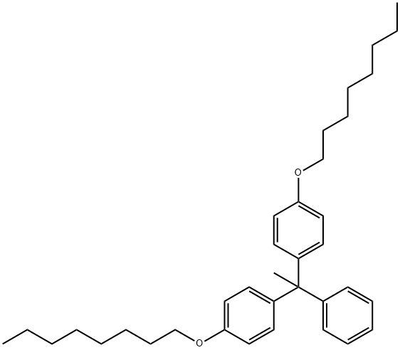 Benzene, 1,1'-(1-phenylethylidene)bis[4-(octyloxy)- Structure