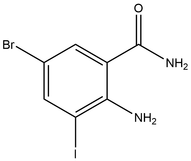 2-amino-5-bromo-3-iodobenzamide Structure