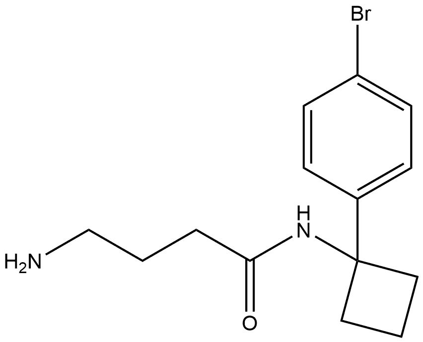 4-Amino-N-1-(4-bromophenyl)cyclobutylbutanamide Structure