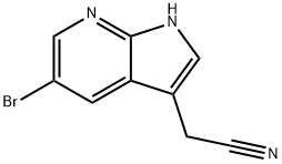 1H-Pyrrolo[2,3-b]pyridine-3-acetonitrile, 5-bromo- Structure